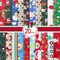 Christmas Fabric Bundles, 20 Pcs Different Pattern Christmas Quilting Fabric, Fabric Squares with Snowman and Santa Christmas Cotton Fabric Sewing Crafting DIY Supplies(9.8 x 9.8 Inch/25 x 25 cm)